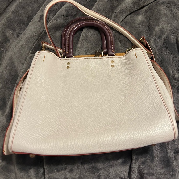 Coach Handbags - Coach Rogue 30/31 in Chalk/Oxblood